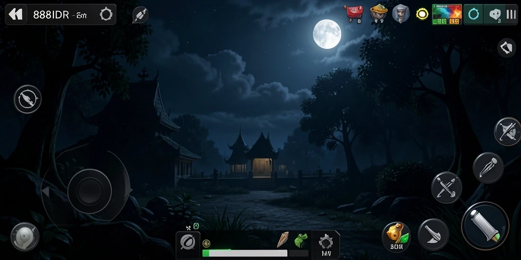 Screenshot gameplay 888IDR menunjukkan ketegangan yang mendebarkan.
