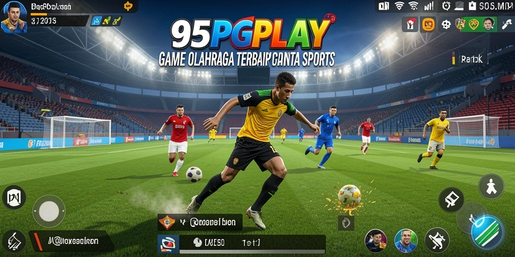Screenshot utama gameplay <strong>95PGPLAY</strong> menampilkan aksi seru dalam pertandingan olahraga.