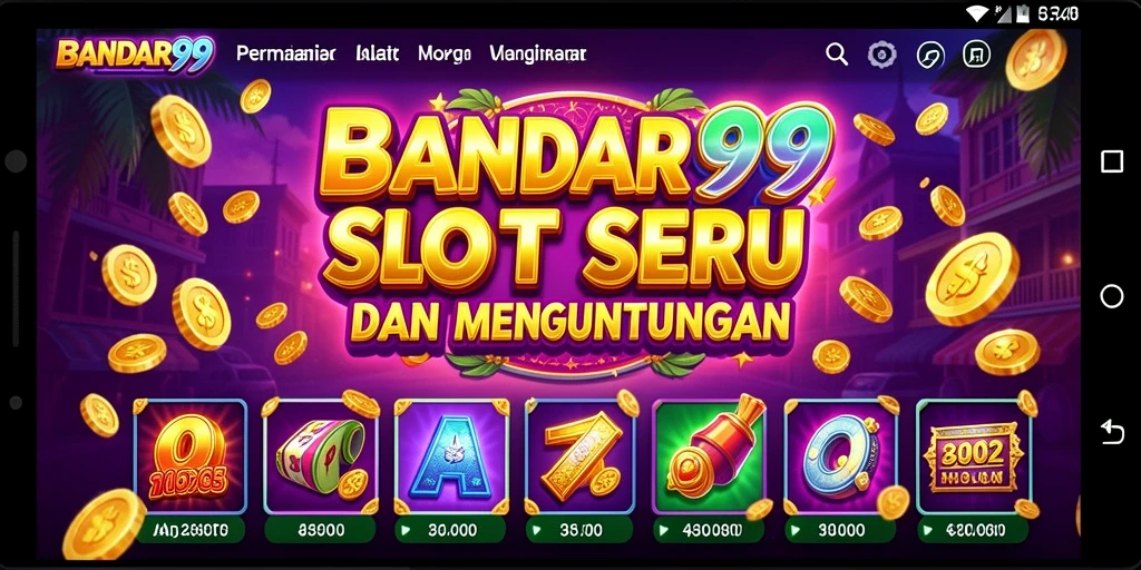 Screenshot gameplay BANDAR99 menampilkan keseruan permainan Slot yang memukau.