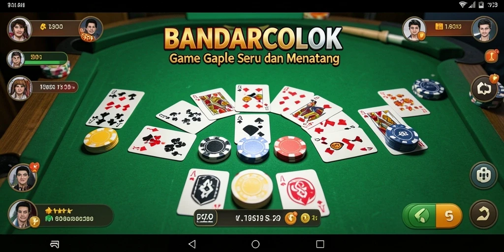 Screenshot BANDARCOLOK yang menampilkan aksi seru permainan Gaple.