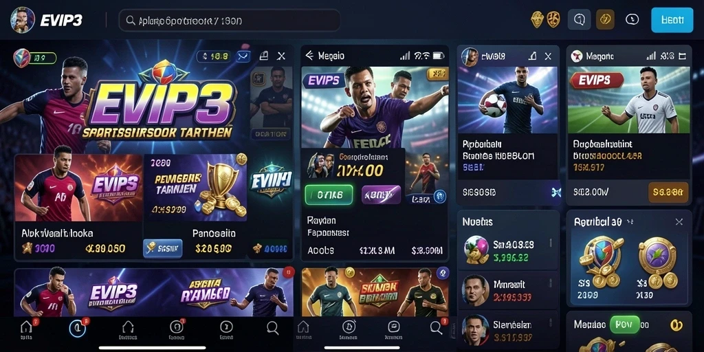 Tampilan gameplay EVIP3 yang menarik dan penuh aksi taruhan.