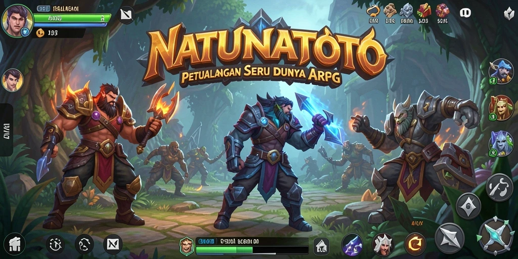 Tampilan seru gameplay NATUNATOTO dalam aksi ARPG.