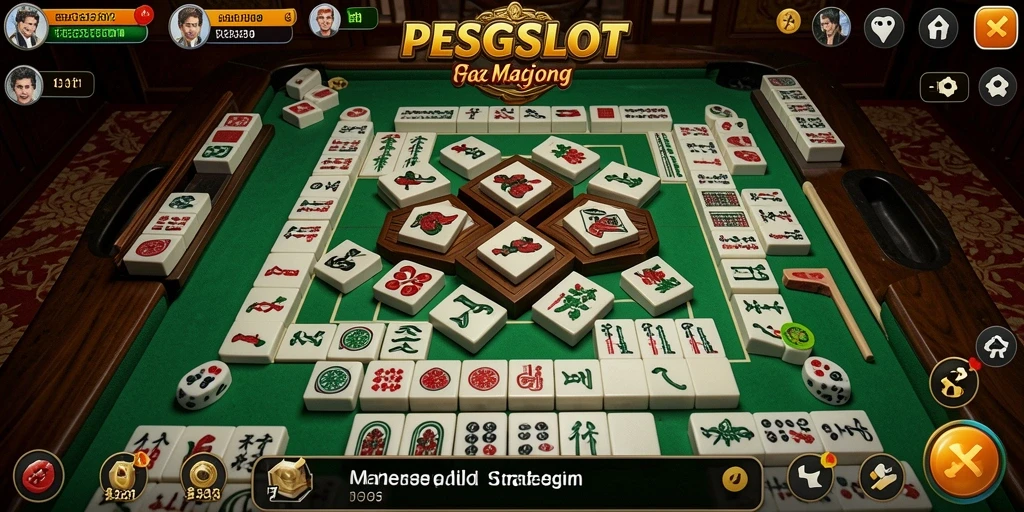 Tampilan gameplay PESGSLOT yang menawan dalam aksi Mahjong.