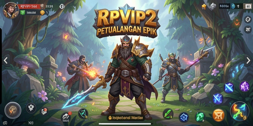 Tampilan gameplay RPG yang mendebarkan dengan grafis menawan.
