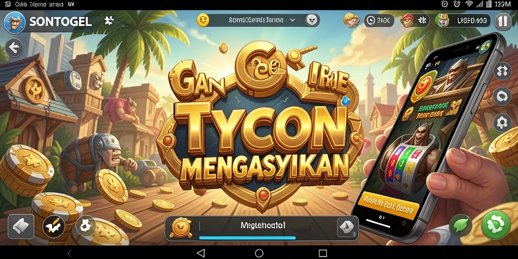 Screenshot gameplay <strong>SONTOGEL</strong> menampilkan aksi manajemen bisnis yang seru.