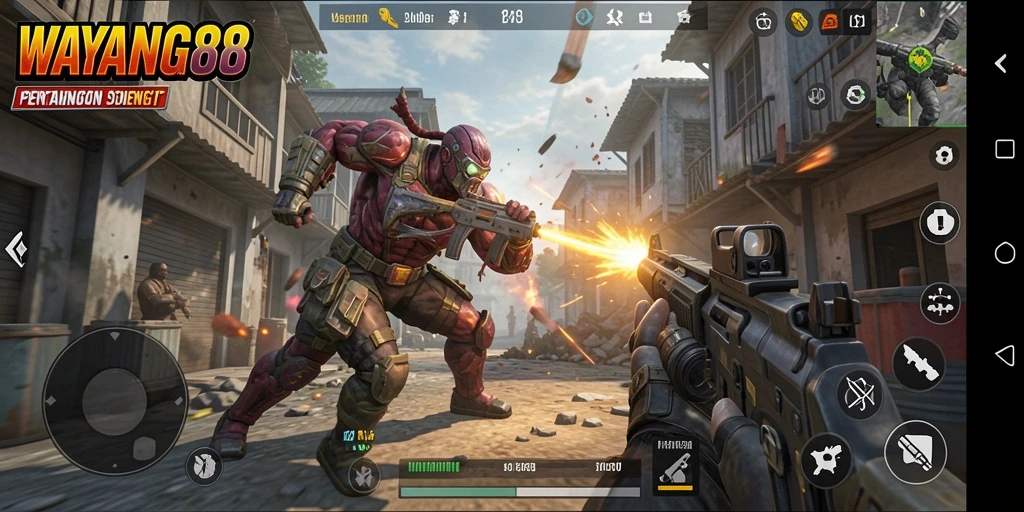 Tampilan gameplay seru di <strong>WAYANG88</strong> dengan aksi FPS yang mendebarkan.